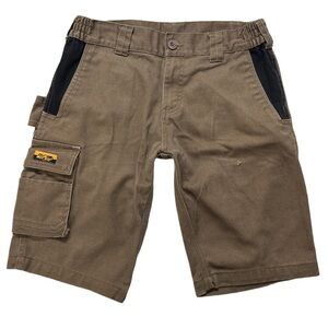 DURA DRIVE men's brown straight leg carpenter shorts, 30".